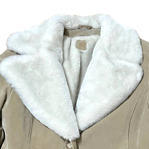 Wilsons Leather Suede Jacket, Large, Faux Fur-Lined Shawl Collar - Picture 3 of 9